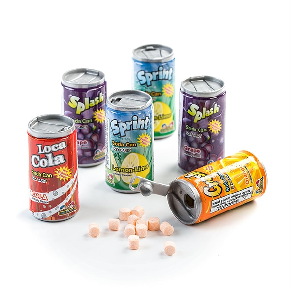 Soda Can Fizzy Candy - 5 Packs
