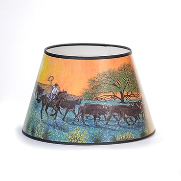 Aladdin Ride into Sunset Parchment Oil Lamp Shade