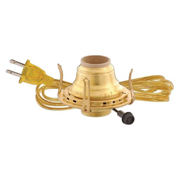 Queen Anne Electrified Burner for Oil Lamps - #2