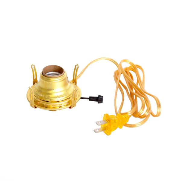 Brass Plated Electrified Burner for Oil Lamps - #2, Electric Conversion ...