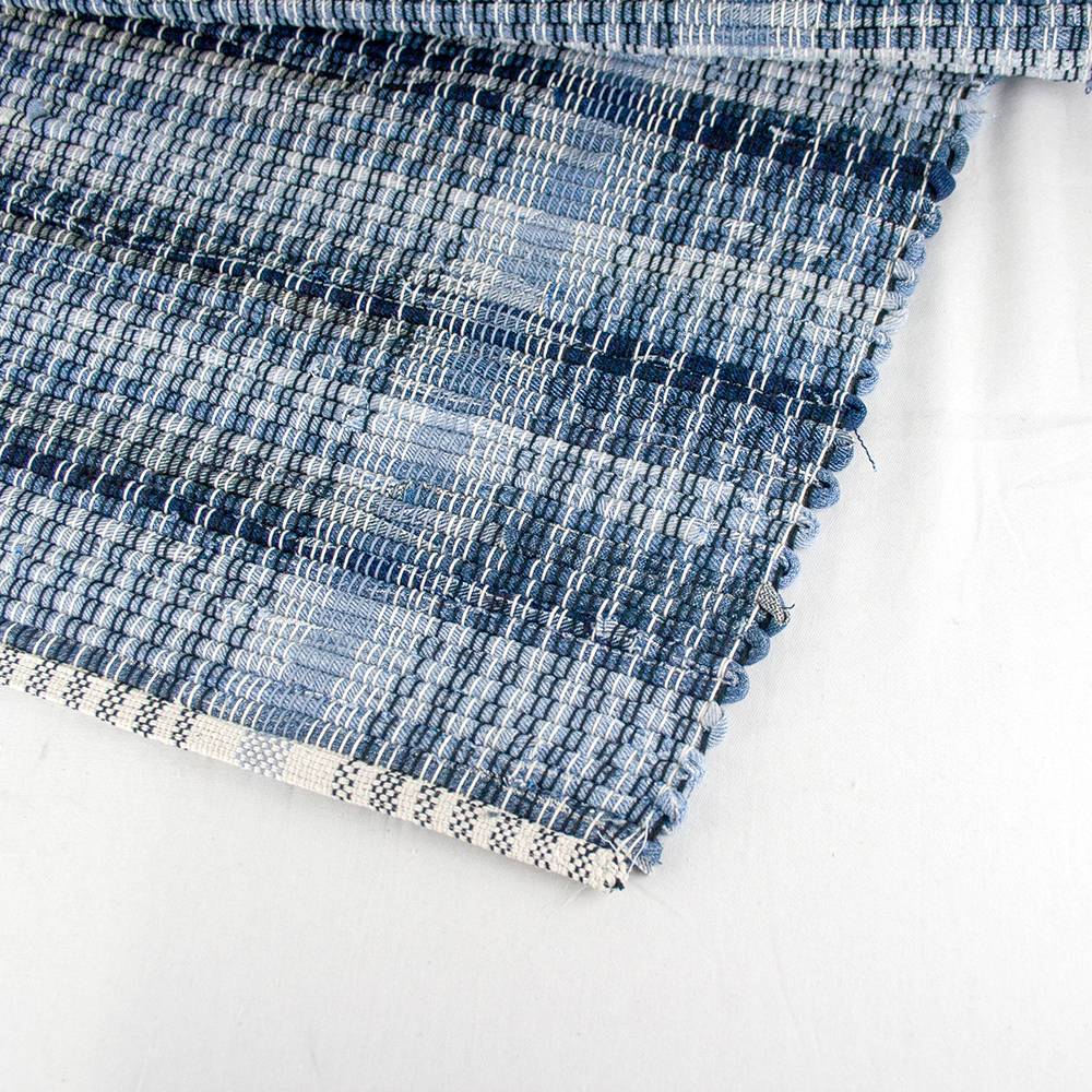 DenimJeans With Jute Handmade Braided Rug Blue Denim Area RugsAvioni  Premium Collection120 cm Round  Loomkart