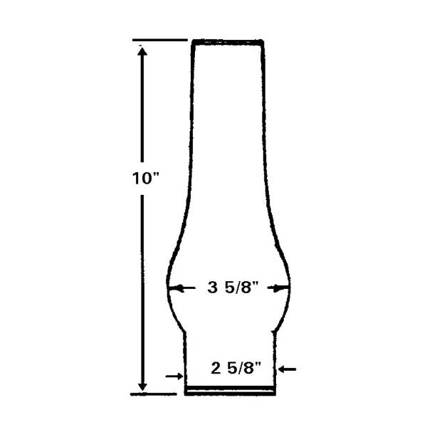 Oil Lamp Chimneys 25/8 base, Chimneys and Globes Lehman's