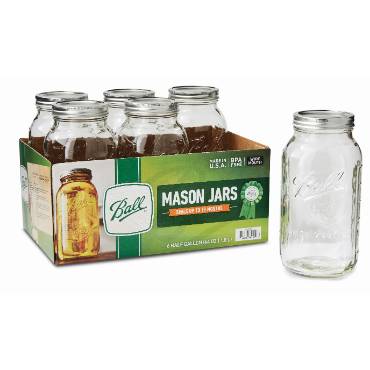 Ball Wide-Mouth Half-Gallon Canning Jars (6)
