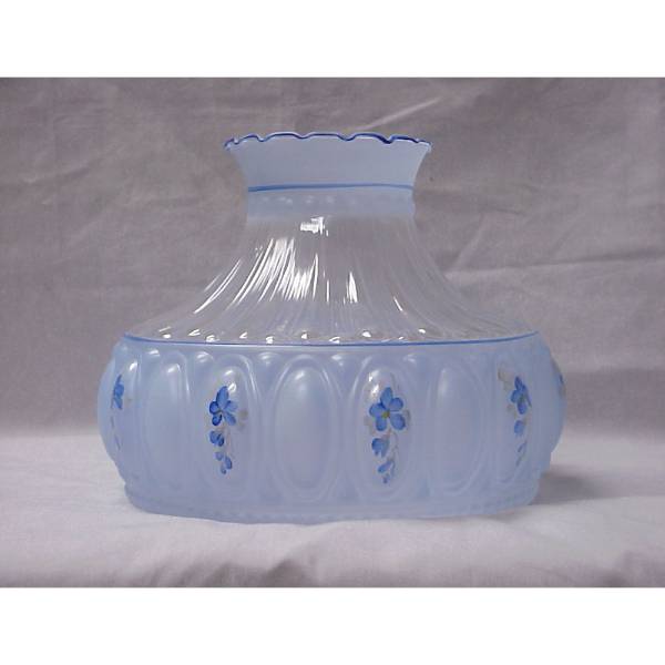 Aladdin Blue Meadow Glass Oil Lamp Shade