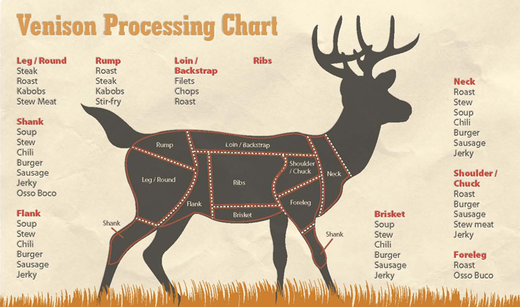 Venison Processing Chart