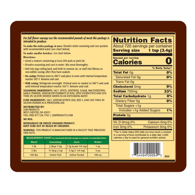 Backwoods® Jalapeno Summer Cured Sausage Seasoning LEM Products