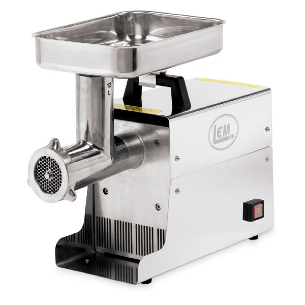 Kitchener #12 Stainless Steel Electric Meat Grinder — 5/8 HP