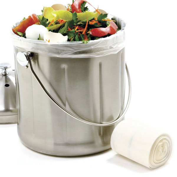 Norpro Ceramic Compost Crock / White - Spoons N Spice