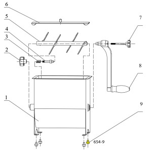 Schematic - Rubber Foot for 20 lb. Mixer # 654