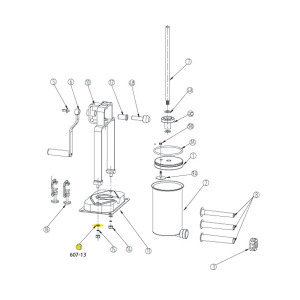Schematic - Base Washer for 15 lb. Vertical Stuffer # 607 & 607SS