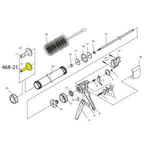Schematic - Jerky Cannon Snack Stick Replacement Nozzle 1/2 inch