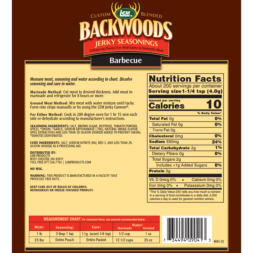 Backwoods® BBQ Jerky Seasoning LEM Products