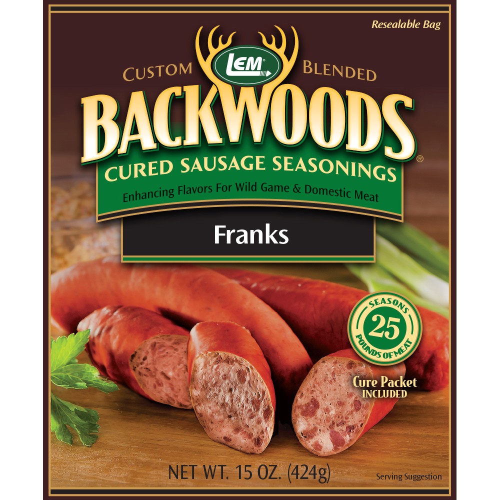 Backwoods Franks Cured Sausage Seasoning - Makes 25 lbs.