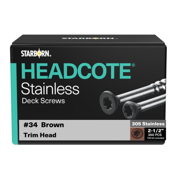 HEADCOTE® Trim Screw #8 x 2-1/2" 305 Stainless Steel