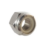 Stainless Steel Nylon Lock Nuts - 1/4