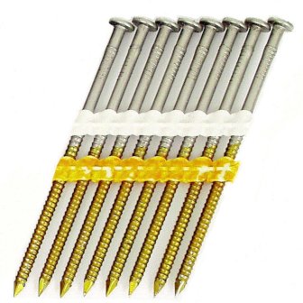 Full Round Head Plastic Strip Nails - 20-22° - Type 304 Stainless Steel