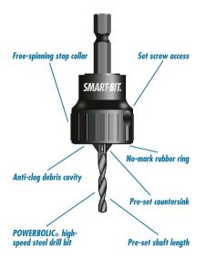 Smart-Bit Pre-Drilling and Countersinking tool by Starborn Industries