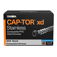 Cap-Tor® XD Composite Deck Screws - #10 x 2-1/2" - 316 Stainless Steel 