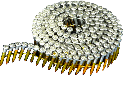 15° Knurled Galvanized Wire Coil Ballistic Pins  