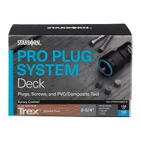 Pro Plug® PVC/Comp Epoxy Kit 10 x 2-3/4" 150 165 100 lf Trex® Winchester Grey