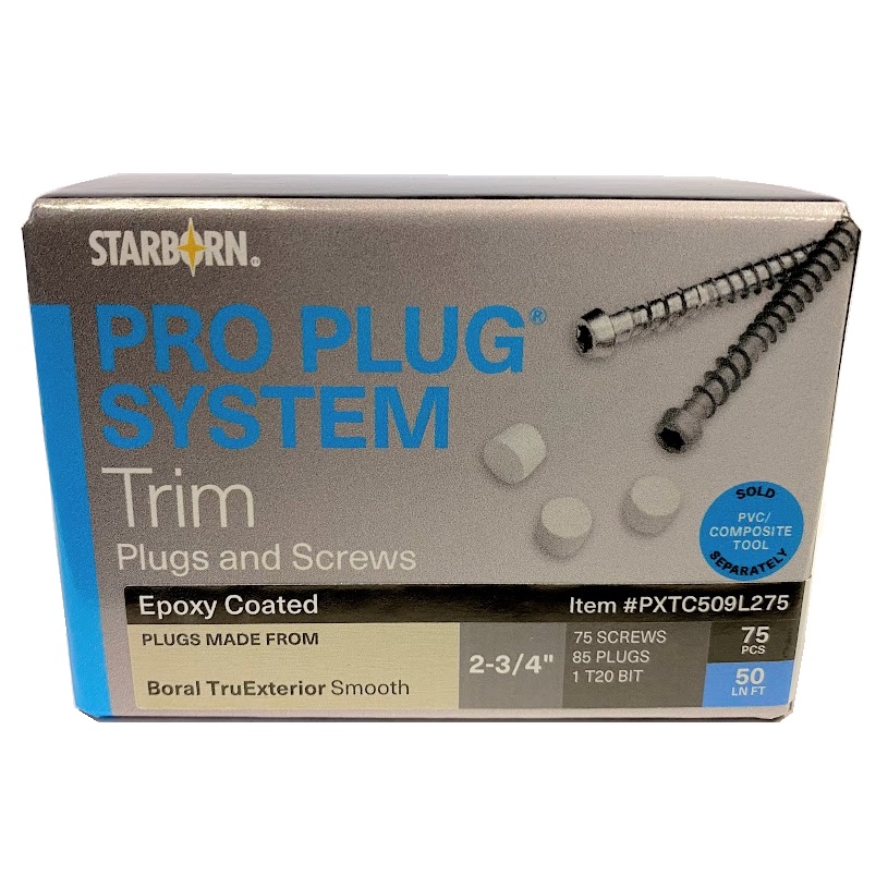 Pro Plug® System for BORAL® TruExterior® Trim - 50 Lin Ft with Epoxy Screws