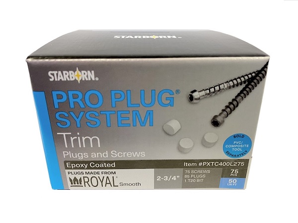 Pro Plug® System Royal® / Celect® Trim - 50 Lin Ft With Epoxy Screws