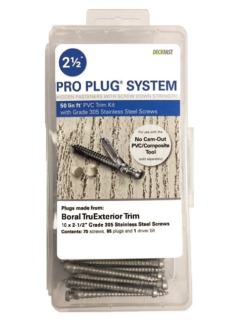 Pro Plug System Kit BORAL® TruExterior® Trim - 50 Lin Ft Stainless Steel Screws