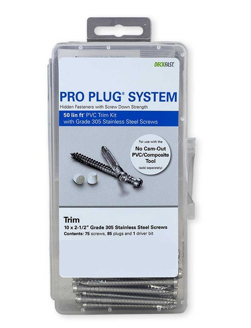 Pro Plug® System Kit Kleer® Trim - 50 Lin Ft Stainless Steel Screws