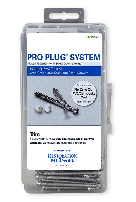 Pro Plug® System Restoration Millwork® - 50 Lin Ft Stainless Steel Screws