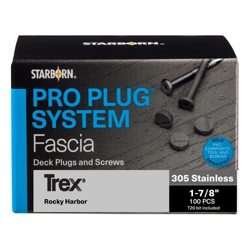 Pro Plug® System for Trex® Fascia Plugs & Stainless Steel Screws - 100pc