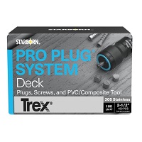 Pro Plug System Kit for Trex Enhance, stainless screws