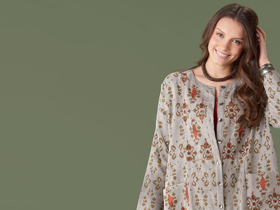  New For Fall:  Traditional Ikats Ornate Block Prints Intricate Embroidery 
