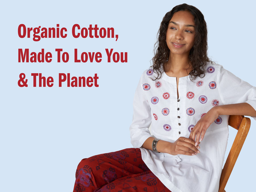 Shop Handmade, organic cotton fair-trade women's clothing.