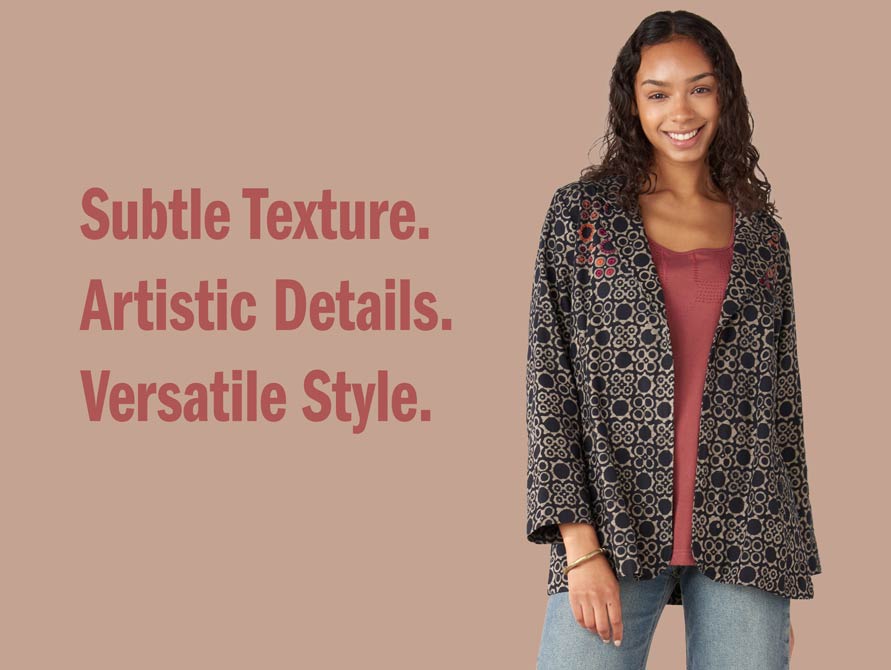 Shop Handmade, fair-trade women's clothing.