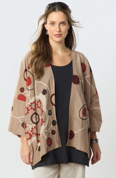 Sunita Oversized Cotton-Silk Jacket - Sunstone Sunita Oversized Cotton-Silk Jacket - Sunstone