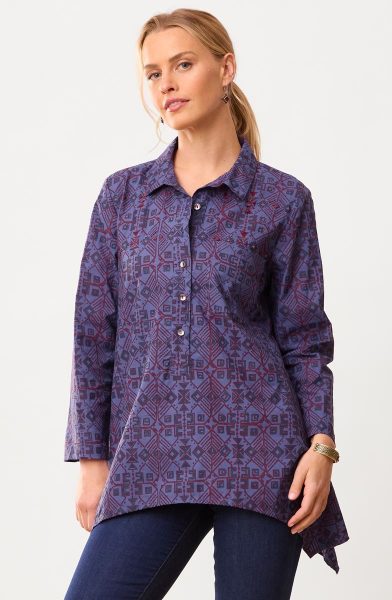 Naaziya Organic Handkerchief Hem Tunic - Celestial/Multi Naaziya Organic Handkerchief Hem Tunic - Celestial/Multi