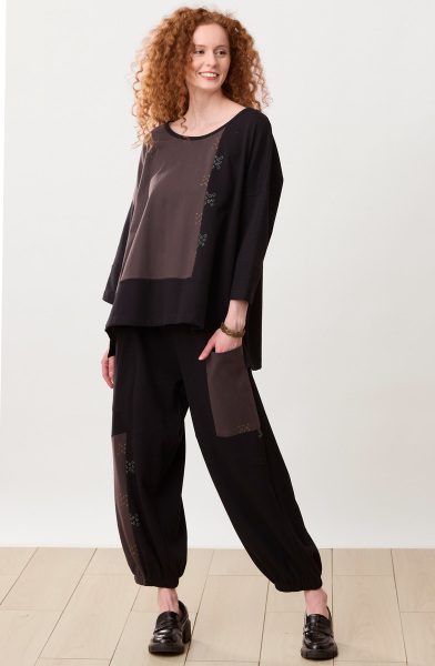 Vishram Textured Cotton Knit Pull-On Pant - Black Vishram Textured Cotton Knit Pull-On Pant - Black
