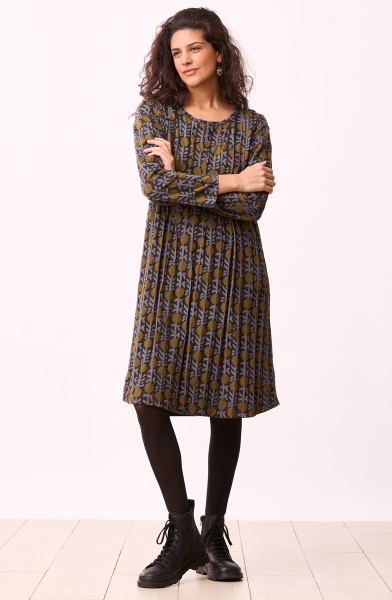 Naina Block Print Scoop-Neck Cotton Jersey Dress - Black/Multi Naina Block Print Scoop-Neck Cotton Jersey Dress - Black/Multi