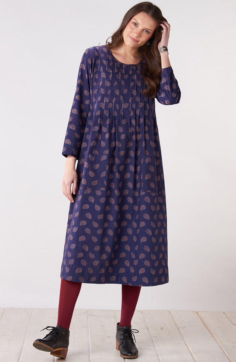 Antara Dress - Aubergine, Dresses/Jumpsuits: MarketPlace: Handwork of India