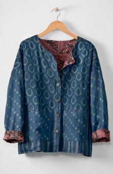 Reversible Zaina Jacket - Ambrosia Chindi/Dark pond