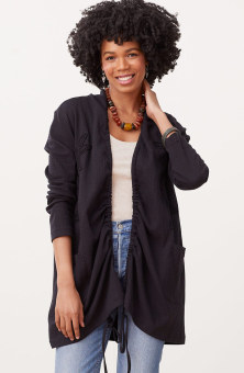 Vani Drawstring Jacket - Black