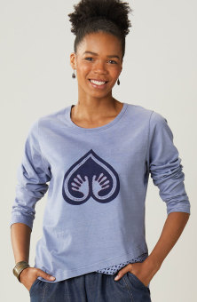 Sherna Organic Logo Sweatshirt - Periwinkle