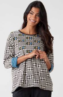 Reversible Nagda Sweatshirt - Black/Natural/Winter sky