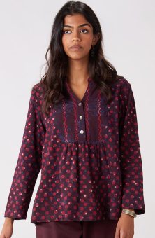 Kriti Top - Pomegranate/Multi