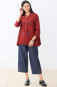 Recycled Yarn Kesari Pull-On Pant - Dark denim