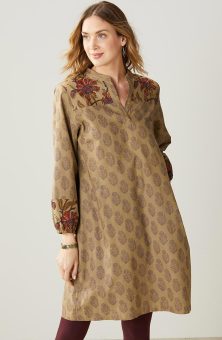 Lakshmi Kurta Dress - Sage/Multi