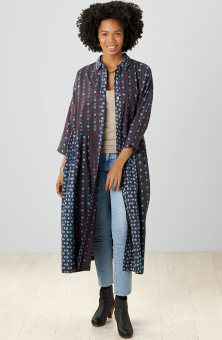 Manisha Dress - Walnut/Aquamarine