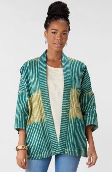 Shimla Jacket - Dusty teal/Green tea