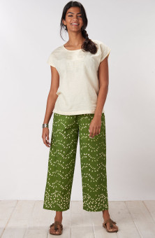 Kesari Pull-On Crop Pant - Aloe