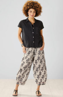 Dhulia Pant - Natural/Black